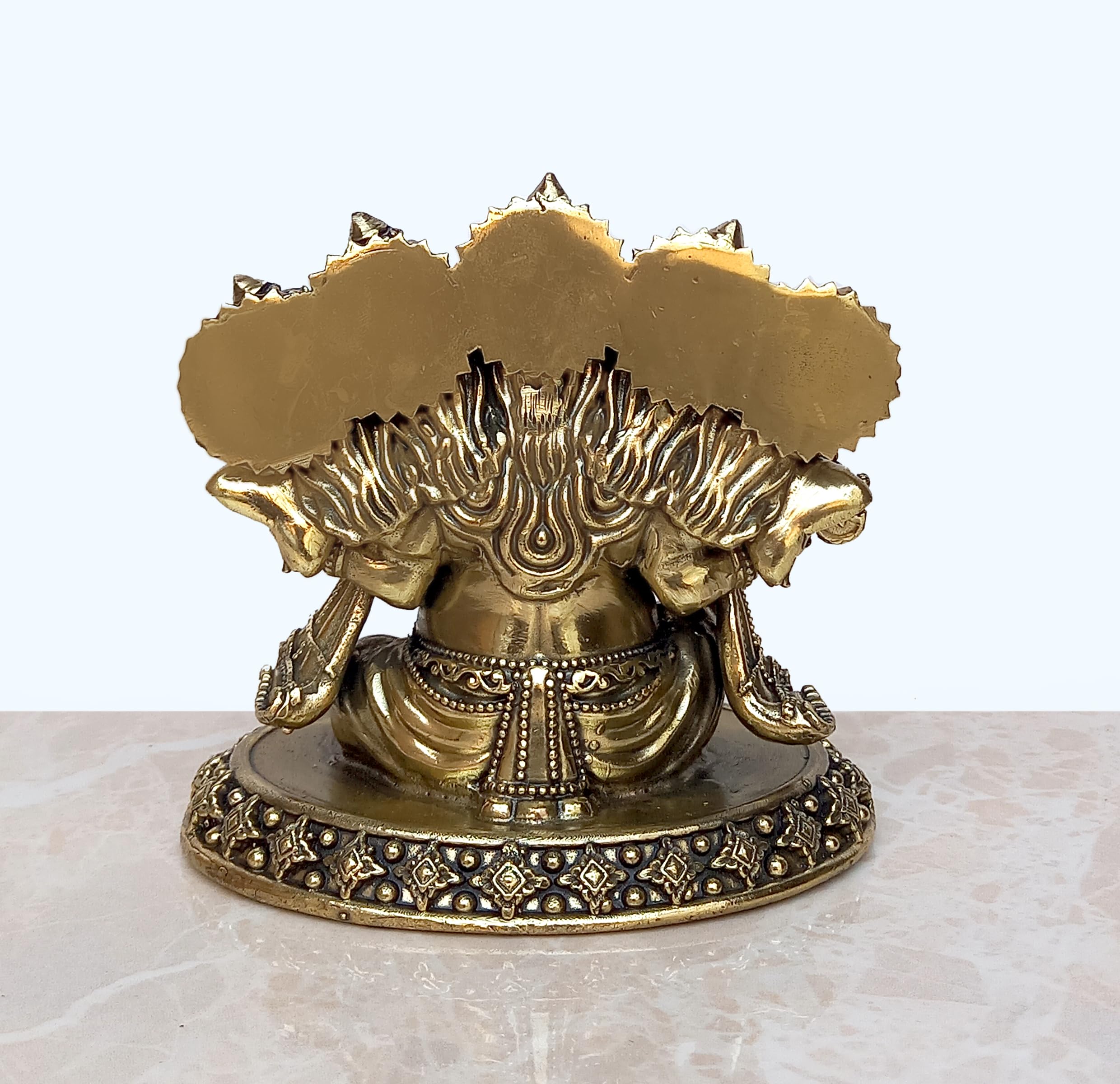 Dattatreya Fine Brass Panchmukhi Ganesha Idol Staue Murti For Home Decor Ofice, Height : 4 Inch
